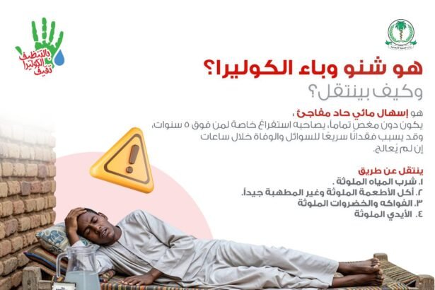 الكوليرا شنو؟ وكيف بينتقل؟

الكوليرا مرض خطير، يسبب إسهال مائي شديد ومفاجئ، ممك